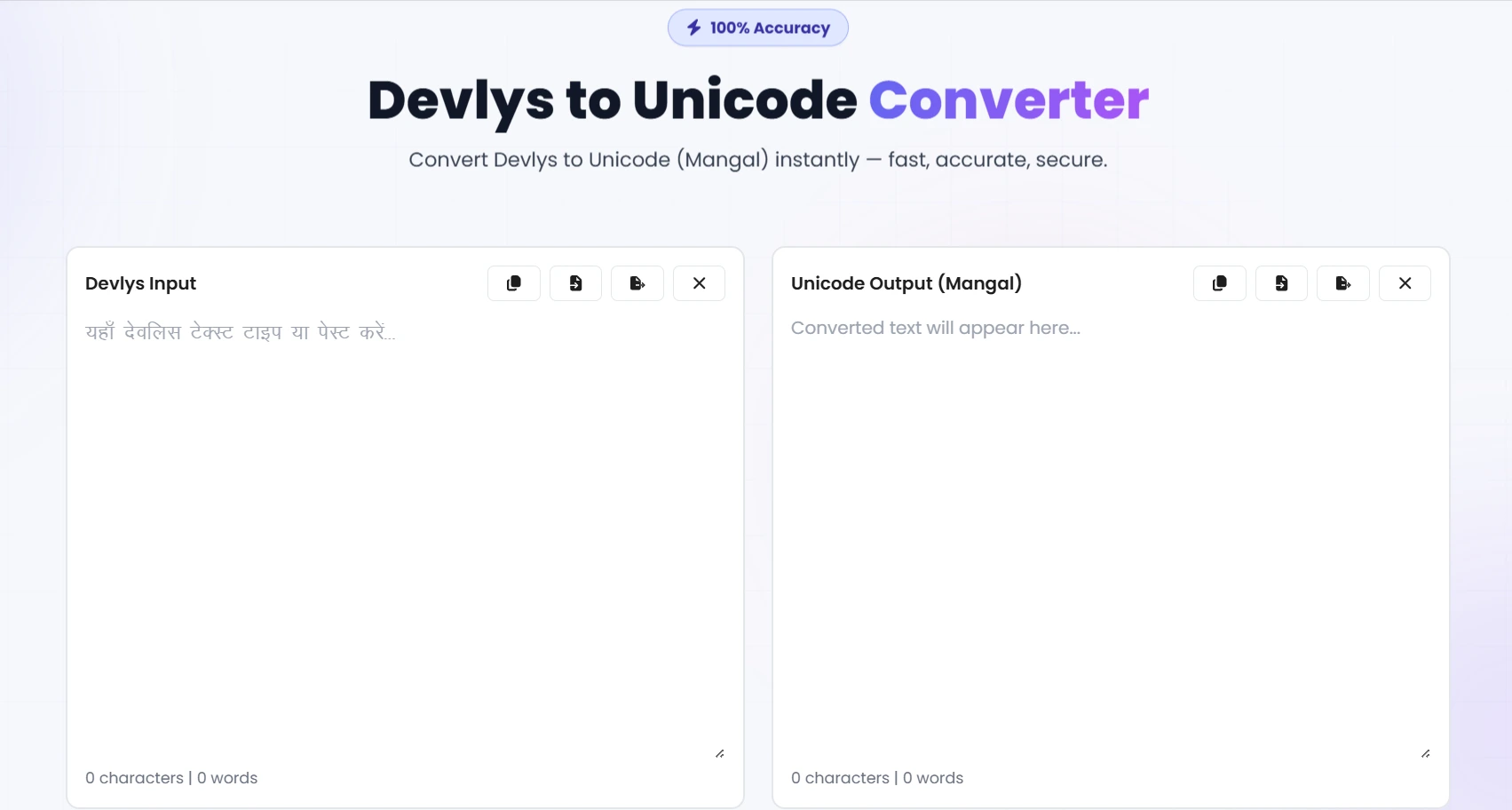 Devlys to Unicode hindi font converter online preview